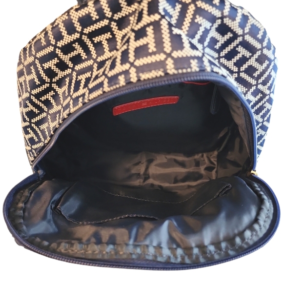 Tommy Hilfiger Backpack Navy Signature with Red & White Unisex - Picture 7 of 7